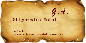 Gligorovics Antal névjegykártya